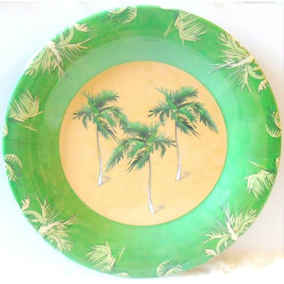 NEW Sakura Evolution PALM TREE DINNER PLATE 11.8" Melamine Tropical Breeze NWT - Picture 3 of 5